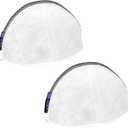 Laundry 360 2 Pack X-Large Bra Wash Bag, Holds 5 Bras, Zipper Closure, Prevents Pulling and Tearing, White