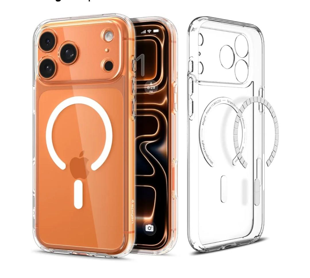 Spigen for iPhone 17 Pro Max Case, Ultra Hybrid MagFit [TPU Covered Camera Control] [Anti-Yellowing] [Compatible with Magsafe] - Clear