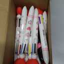 Sayglossy 24 Pcs Heart Shaped Pens Bulk, 6 in 1 Multicolor Retractable Ballpoint Pens 0.7mm, Cute Heart Top Pen for Valentine Exchange, Party Favors, Reward Prizes