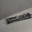 2 Pack Curtain Rods for Window 32 and 48, Black 5/8 inch Splicing Single Window Curtain Rod Set with Brackets