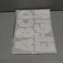 10 x 4 Inch Large Letter Stickers,117 Pieces Self Adhesive Cute Alphabet Sticker for Mailbox, Door, Truck and Outdoor, Waterproof Vinyl Symbol Stickers for DIY12 Sheets White