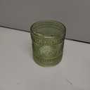 Hobnail Beaded Floral Green Drinking Glasses Set of 6, (10 oz) Vintage Glassware Set by Kate Aspen| Cocktail Glass Set, Juice Glass, Water Cups | Great Hostess Gift & Gift for New Home Owners