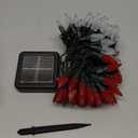 C6 Solar Christmas Lights Outdoor, 100 LED 33FT Christmas Decorations Outdoor Waterproof, Solar String Lights for Outside with 8 Modes, Fairy Twinkle Light for Tree Garden Yard Decor (Red and White)