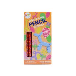 16 Balloon -Imal Pencil Valentines Pack Of 2