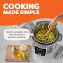 Instant Pot, 6-Quart Whisper Quiet 9-in-1 Electric Pressure Cooker, Slow Rice Steamer, Saut, Yogurt Maker, Warmer & Sterilizer, Free App with 800+ Recipes, Stainless Steel