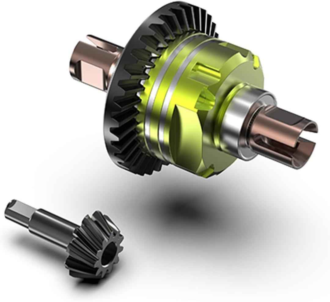 CROBOLL R11140 Upgraded Aluminum Differential with 34T CNC Gear & S2 Alloy Steel Cup and 11T CNC Input Gear for RC Car, Spare Parts RC Truck for RZ001 and XTS-F10