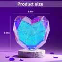 Prismatic Rainbow Heart Shaped Party Lights for Graduation, Christmas and Valentine's Day Celebrations - Decorative Night Lights to Teen Valentines Gifts (Love)