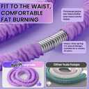 Upgraded Weighted Hoop for Adults - 3.3lb Soft Spring Fitness Hoop for Weight Loss - Foldable Exercise Hoop for Beginners & Home Travel Use