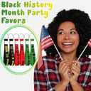96 Pcs Black History Month Party Gifts Bulk Black History Month Favors Stuffers Silicone Keychains Keyrings Freedom Day Decorations American African Celebration Party Supplies