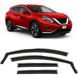 Voron Glass in-Channel Extra Durable Rain Guards for Nissan Murano 2015-2024, Window Deflectors, Vent Window Visors, 4 Pieces - 200483