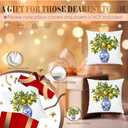 Amalfi Coast Chinoiserie Lemon Throw Pillow Covers 18x18 Set of 4