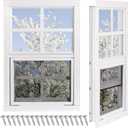 Shed Windows 2 Pack, Chicken Coop Windows 24" x 36" with Tempered Glass and Fiberglass Screen, Flush Mounted Small Window for Shed, Barns, Playhouse, Household, Garage (White)