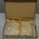 Wokceer Wedding Arch Backdrop Stand Square 6.6FTx6.6FT Gold Metal Balloon Arch Stand Garden Arbor Backdrop Frame for Wedding Birthday Party Baby Shower Photo Booth Background Decoration