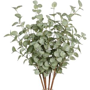 VGIA 12 Pcs 27" Eucalyptus Stems Greenery Stems Eucalyptus Leaf Spray in Green Silk Plastic Plants Floral Artificial Plants for Home Party Wedding Decoration