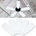 5 Pack Replacement Fan Blades for 42"/52" Ceiling Fan Waterproof Blades Replacement for Broken Substitution Replacing Summer(White)