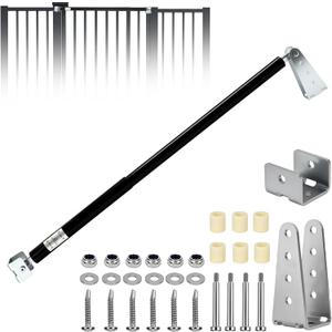 New TB400 Hydraulic Gate Closer for Gates 95-195 lbs, Outdoor Heavy Duty Gate Closer for Gates 44 to 72 Inches, Suitable for Farms, Ranches, Fences, Warehouses, Stadiums, Courtyards, Painted/Black