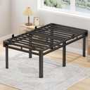 Superay 24 inch HIgh Twin Bed Frame with Rounded Legs, Double Layer Design