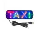 NBWDY RGB Dream Color Led Light Signs for Car, Taxi LED Sign for Windshield,Bright Taxi LED Signs Decal Stickers with Suction Cups Hook on Car Window,USB Plug,Flow Breath Function
