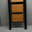 Taranta 3 Step Ladder,Aluminum Lightweight Folding 3 Step Stool with Anti-Slip Wide Pedal, 330lbs Capacity Step Ladder for Household,Kitchen,Office - BlackWoodgrain