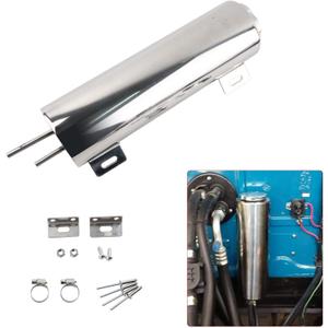 3"x10" Universal Radiator Overflow Tank,Stainless Steel Coolant Overflow Tank 32 OZ