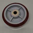 CasterHQ 6" X 2" PREMIUM POLYURETHANE ON POLYOLEFIN CORE With Retainer - 900 LBS CAP - Replacement Caster Wheel - 6 inch x 2 inch - Industrial/Commercial Application - Medium/Heavy Duty Caster Wheel