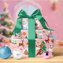 3 x BIOBROWN Christmas Wrapping Paper - 17 Inch X 33 Feet (46.7 sq. ft. ttl.) - Funny Cute Santa Claus Design Perfect for Xmas, Party, Holiday Gift Wrap