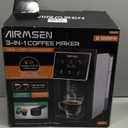 AIRMSEN Grind & Brew Coffee Maker with Builtin Grinder (2026 Model)  SingleServe, Compatible with KCup Pods & Ground, 1000W Fast 614oz Brewer, Descaling Alert, Touchscreen & 50oz Removable Tank