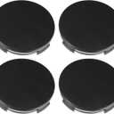 X AUTOHAUX 4 Pcs Universal 65mm OD 63mm ID 4 Clips Wheel Tyre Center Hub Caps Cover Black for Auto Vehicle