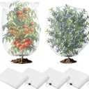 6pcs 2.6ft x 3.3ft Insect Bird Netting for Garden - Ultra-Fine Blueberry Bush Netting Cover with Drawstring for Garden Protection Flower Tomato, Plant Protectors from Animals