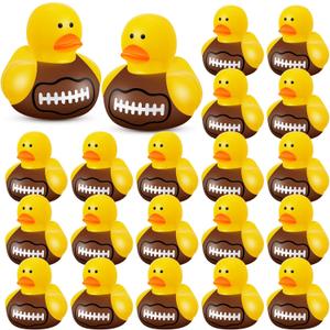 Deekin Rubber Ducks 2 Inch Bulk Sport Party Favors for Team Events Decorations Birthday Party Supplies Club Player Gift(24 Pcs,Football)