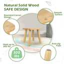 BEE&OAK Wooden Step Stool 9.25 Inch for Toddlers, Foot Stool for Adults, Plant Stool with Detachable Legs, Sturdy Portable, for Kitchen, Bathroom, Bedroom (Natural, 9.25" (D) x 9.25"(W) x 8.86"(H))