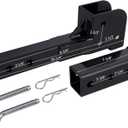 Folding 2" Trailer Hitch Adapter, Hitch Mount Adapter Black Power Coat Finished 500LB TW Capacity -Thicker Material Upgraded Version