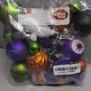 42PCS Velvet Christmas Ball Ornaments Set, Flocked Shatterproof Xmas Tree Decor, Assorted Hanging Ornaments with Loop for Holiday Home Decor, Christmas Tree, Mantel, Party Decoration (Halloween)