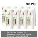 Towel Refills for Hot Face Towel Heater Machine, 180 Pcs Disposable Compressed Face Towels for Smart Towel Warmer, 9 Buckets, 20 Pcs Per Bucket