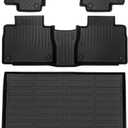 HAFIDI Floor Mats & Cargo Liner Set Fit for 2020-2026 Mercedes Benz GLE& GLE 350& GLE 450 (No for Coupe) All Weather Protection TPE Anti-Slip Car Full Set Floor Liners Custom Accessories - Black