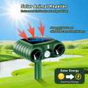 2026 Upgraded Solar Ultrasonic Animal Repellent Outdoor,Deer Repellent Devices Waterproof,Motion Activated Cat Repellent Outdoor,Squirrel Raccoon Skunk Rabbit Dog Bird Deterrents for Yard (4 Pack-02)