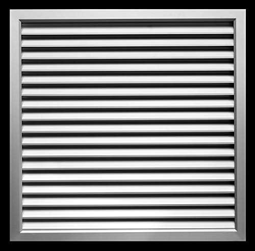 HVAC Premium 12'' w X 12'' h Aluminum Privacy Door HVAC Air Grille - V Shaped Louvers Ensure 100% View Block - Supply or Return [Outer Dimensions: 13'' w X 13'' h]