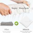 Organic Bamboo Hooded Baby Towels with Washcloths  1 Hooded Towel (30x30 inches) & 1 Washcloth (10x10 inches)  Ultra Soft, Absorbent & Cozy Bath Towels Set for Newborns and Infants