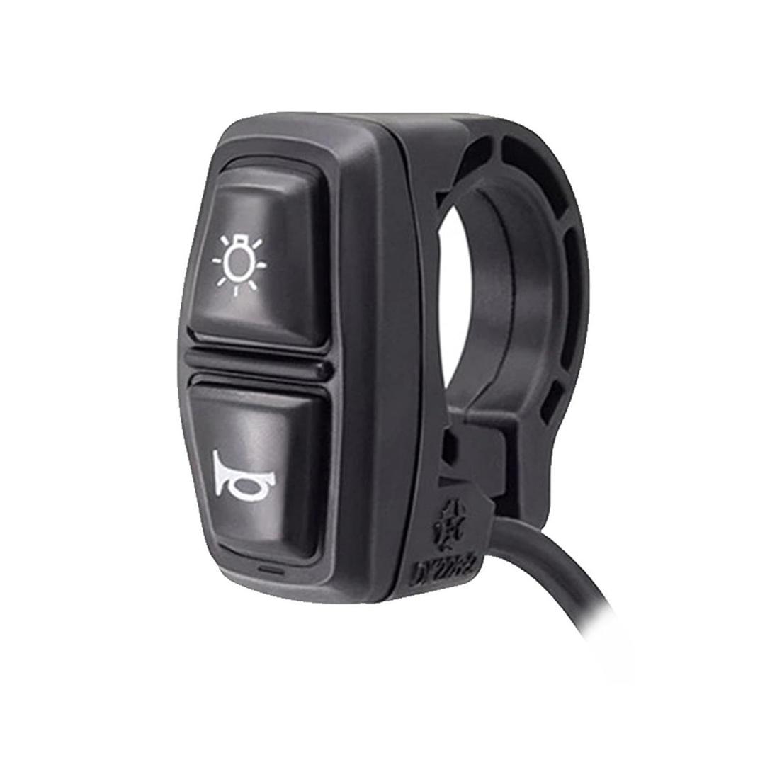 12-72V Universal Ebike Light and Horn Switch 2 in 1 Electric Bike Scooter Light Switch Motorcycle Button 7/8'' Motorcycle Headlights Horn Turn ON/Off Control Switches DK226