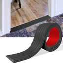 Threshold Ramps for Doorways Self-Adhesive Rubber Ramps for Door Threshold Rubber Door Threshold Ramp for Wheelchair Stroller Scooter Reducer Ramp (Black, 3" Wide x 6.6' Long)