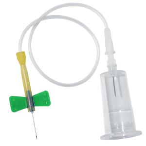 Blood Collection Needles, 21G Butterfly Needles with Holder 3/4" x 12" Sterile Individually Wrapped - 20PCS