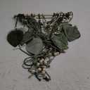 Artilady Macrame Wall Hanging -Handmade Sage Green Leaf Wall Tapestry,Boho Decorations for Bedroom Living Room Bathroom,Earthy Room Decor,Wedding Birthday for Women Girls (Dark Green Beige)