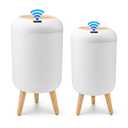 Pukomc 2 Pack Automatic Trash Can 12L /3 Gallon and 10L /2.64 Gallon Bathroom Trash Bin with Lid Touchless Small Smart Motion Sensor Garbage Cans for Kitchen, Bathroom,Living Room and Bedroom