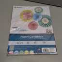 PrintWorks Pastel Cardstock 8.5" x 11" - 50 Sheets - 5 Assorted Pastel Colors - Ideal for School & Craft Projects - 67 lb/147 gsm - Made in the USA - SFI Certified (00684) (Single)