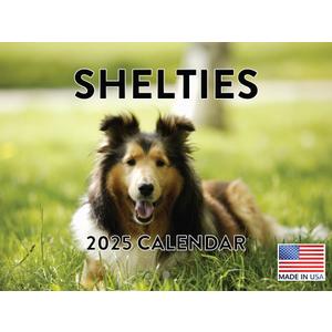 Sheltie Calendar 2025 Shetland Sheepdogs Monthly Wall Calender 12 Month | American Made In The USA