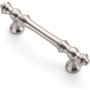 Asidrama 10 Pack 3 Inch(76mm) Brushed Satin Nickel Kitchen Cabinet Handles, Cabinet Pulls Kitchen Cabinet Hardware for Cupboard Drawer Pulls (3" Hole Center)