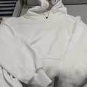 Trendy Queen Womens Oversized Hoodies Fleece Sweatshirts Fall Fashion Pullover Sweaters Winter Clothes (Small, White)