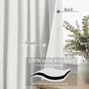 Guken White 100% Blackout Linen Curtains 84 Inch Length 2 Panels Set for Living Room Bedroom Back Tab Thermal Insulated 100% Black Out Drapes Room Darkening Farmhouse Style for Bedroom Curtains 52x84
