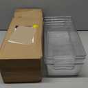 Simple Houseware 4 Pcs Pantry Clear Bin Storage Organizer, 14" x 7" x 3.75"