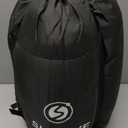 ShinHye 0 Degree Sleeping Bag for Adults - Cotton Flannel 4 Season Cold Weather Winter, XXL Big and Tall Camping Sleeping Bag with Compression Sack (Black-Right-New)